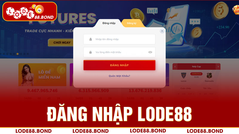 Đăng nhập lode88 để bước vào thế giới cá cược dễ dàng