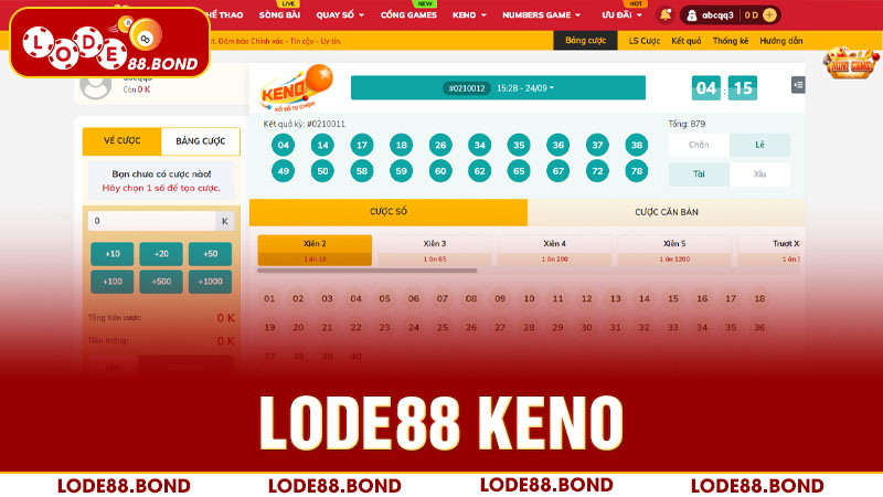 Lode88 keno - Chiến thuật, bí quyết và kinh nghiệm thắng lớn