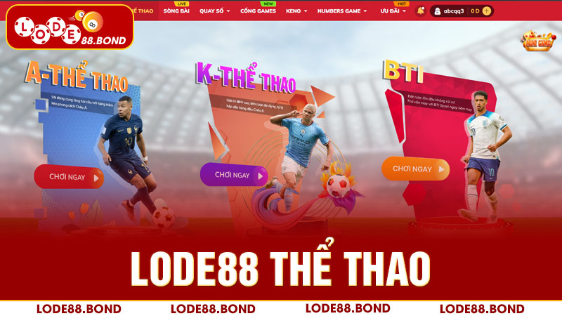 Lode88 thể thao - sảnh cược chất lượng trên thị trường